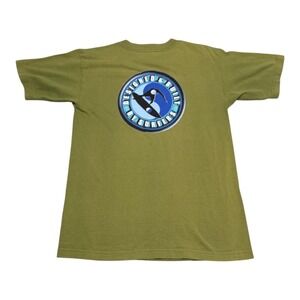 Vintage 90s T&C Surf Designs Surfer Green Hawaii Logo Faded Shirt Men's Medium